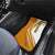 Cyprus Car Mats with Orange White Abstract Streak Design and Flag Emblem - Wonder Print Shop