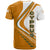 Cyprus T Shirt with Orange White Abstract Streak Design and Flag Emblem - Wonder Print Shop