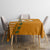 Cyprus Tablecloth with Orange White Abstract Streak Design and Flag Emblem - Wonder Print Shop