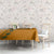 Cyprus Tablecloth with Orange White Abstract Streak Design and Flag Emblem - Wonder Print Shop