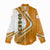 Cyprus Women Casual Shirt with Orange White Abstract Streak Design and Flag Emblem - Wonder Print Shop