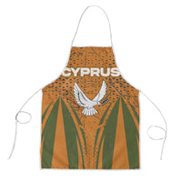 Cyprus Apron with Orange Green Grunge Design and Peace Dove Emblem - Wonder Print Shop