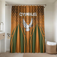 Cyprus Bathroom Set with Orange Green Grunge Design and Peace Dove Emblem - Wonder Print Shop
