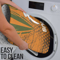 Cyprus Bathroom Set with Orange Green Grunge Design and Peace Dove Emblem - Wonder Print Shop