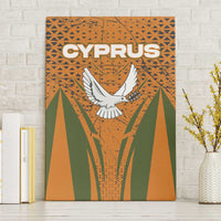 Cyprus Canvas Wall Art with Orange Green Grunge Design and Peace Dove Emblem - Wonder Print Shop