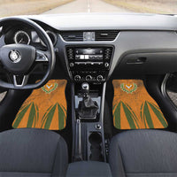 Cyprus Car Mats with Orange Green Grunge Design and Peace Dove Emblem - Wonder Print Shop