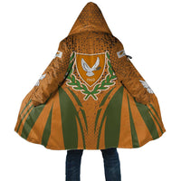 Cyprus Cloak with Orange Green Grunge Design and Peace Dove Emblem - Wonder Print Shop