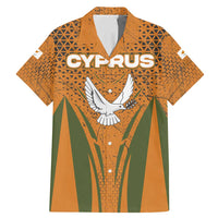 Cyprus Family Matching Mermaid Dress and Hawaiian Shirt with Orange Green Grunge Design and Peace Dove Emblem - Wonder Print Shop
