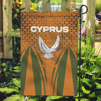 Cyprus Garden Flag with Orange Green Grunge Design and Peace Dove Emblem - Wonder Print Shop