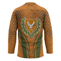 Cyprus Hockey Jersey with Orange Green Grunge Design and Peace Dove Emblem - Wonder Print Shop