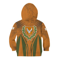 Cyprus Kid Hoodie with Orange Green Grunge Design and Peace Dove Emblem - Wonder Print Shop