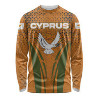 Cyprus Long Sleeve Shirt with Orange Green Grunge Design and Peace Dove Emblem - Wonder Print Shop