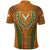 Cyprus Polo Shirt with Orange Green Grunge Design and Peace Dove Emblem - Wonder Print Shop