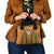 Cyprus Shoulder Handbag with Orange Green Grunge Design and Peace Dove Emblem - Wonder Print Shop