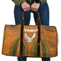 Cyprus Travel Bag with Orange Green Grunge Design and Peace Dove Emblem - Wonder Print Shop
