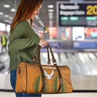 Cyprus Travel Bag with Orange Green Grunge Design and Peace Dove Emblem - Wonder Print Shop