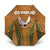 Cyprus Umbrella with Orange Green Grunge Design and Peace Dove Emblem - Wonder Print Shop