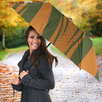 Cyprus Umbrella with Orange Green Grunge Design and Peace Dove Emblem - Wonder Print Shop