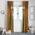 Cyprus Window Curtain with Orange Green Grunge Design and Peace Dove Emblem - Wonder Print Shop