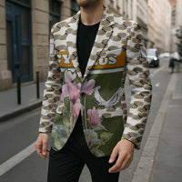 Cyprus Blazer with Cyclamen Flower Illustration Design and National Emblem - Wonder Print Shop