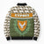Cyprus Bomber Puffer Jacket with Cyclamen Flower Illustration Design and National Emblem - Wonder Print Shop
