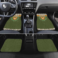 Cyprus Car Mats with Cyclamen Flower Illustration Design and National Emblem - Wonder Print Shop