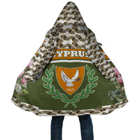 Cyprus Cloak with Cyclamen Flower Illustration Design and National Emblem - Wonder Print Shop