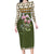 Cyprus Family Matching Long Sleeve Bodycon Dress and Hawaiian Shirt with Cyclamen Flower Illustration Design and National Emblem - Wonder Print Shop