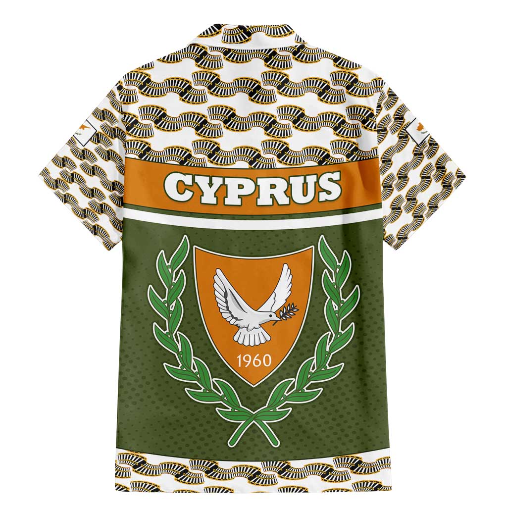 Cyprus Family Matching Mermaid Dress and Hawaiian Shirt with Cyclamen Flower Illustration Design and National Emblem - Wonder Print Shop