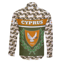 Cyprus Family Matching Off The Shoulder Long Sleeve Dress and Hawaiian Shirt with Cyclamen Flower Illustration Design and National Emblem - Wonder Print Shop