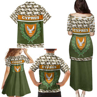 Cyprus Family Matching Puletasi and Hawaiian Shirt with Cyclamen Flower Illustration Design and National Emblem - Wonder Print Shop