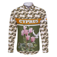 Cyprus Family Matching Puletasi and Hawaiian Shirt with Cyclamen Flower Illustration Design and National Emblem - Wonder Print Shop