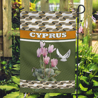 Cyprus Garden Flag with Cyclamen Flower Illustration Design and National Emblem - Wonder Print Shop