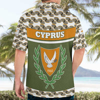 Cyprus Hawaiian Shirt with Cyclamen Flower Illustration Design and National Emblem - Wonder Print Shop