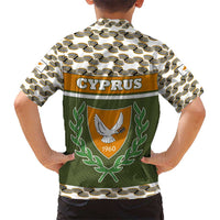 Cyprus Hawaiian Shirt with Cyclamen Flower Illustration Design and National Emblem - Wonder Print Shop