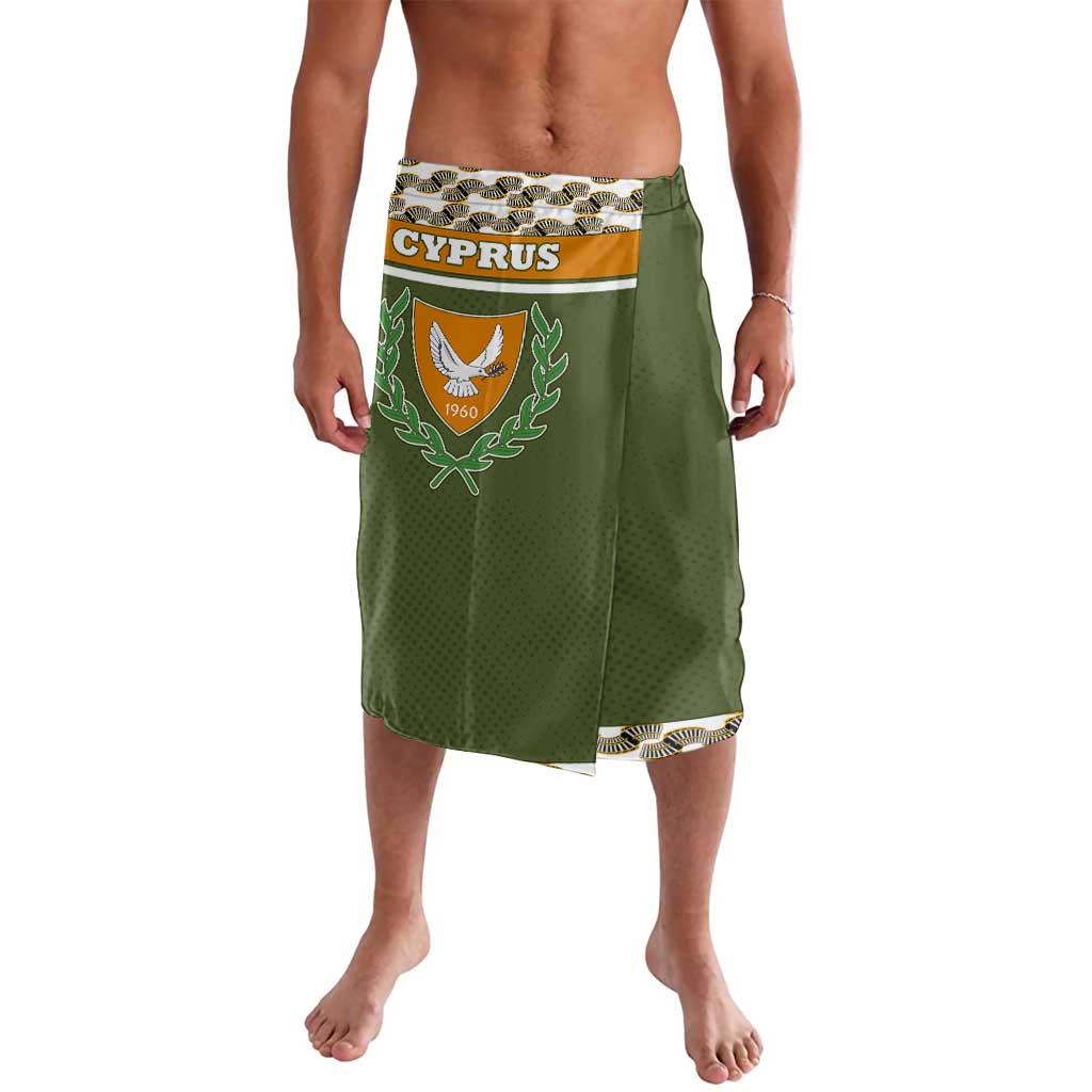 Cyprus Lavalava with Cyclamen Flower Illustration Design and National Emblem - Wonder Print Shop