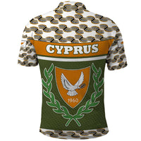 Cyprus Polo Shirt with Cyclamen Flower Illustration Design and National Emblem - Wonder Print Shop
