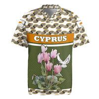 Cyprus Rugby Jersey with Cyclamen Flower Illustration Design and National Emblem - Wonder Print Shop