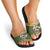 Cyprus Slide Sandals with Cyclamen Flower Illustration Design and National Emblem - Wonder Print Shop