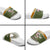 Cyprus Slide Sandals with Cyclamen Flower Illustration Design and National Emblem - Wonder Print Shop
