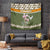 Cyprus Tapestry with Cyclamen Flower Illustration Design and National Emblem - Wonder Print Shop