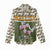 Cyprus Women Casual Shirt with Cyclamen Flower Illustration Design and National Emblem - Wonder Print Shop
