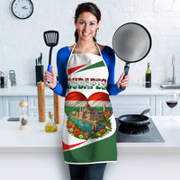 Hungary Apron with Budapest Heart Illustration Design and Crown Emblem - Wonder Print Shop