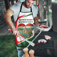 Hungary Apron with Budapest Heart Illustration Design and Crown Emblem - Wonder Print Shop