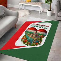 Hungary Area Rug with Budapest Heart Illustration Design and Crown Emblem - Wonder Print Shop