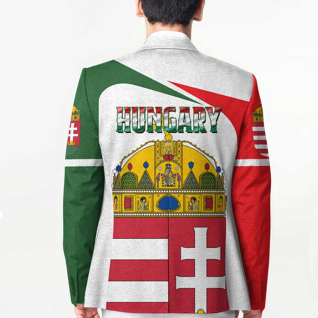 Hungary Blazer with Budapest Heart Illustration Design and Crown Emblem - Wonder Print Shop