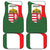 Hungary Car Mats with Budapest Heart Illustration Design and Crown Emblem - Wonder Print Shop