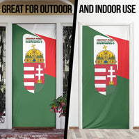 Hungary Door Cover with Budapest Heart Illustration Design and Crown Emblem - Wonder Print Shop