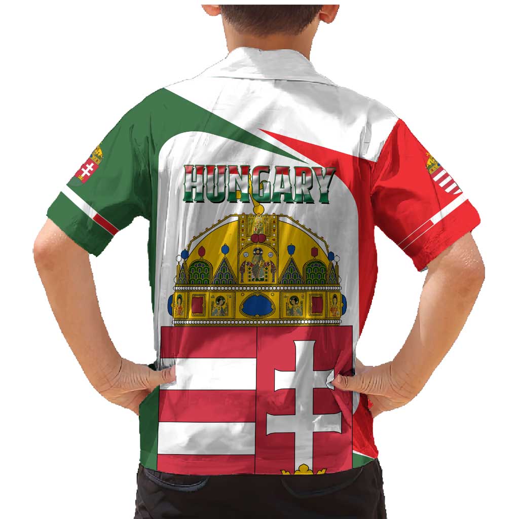 Hungary Family Matching Mermaid Dress and Hawaiian Shirt with Budapest Heart Illustration Design and Crown Emblem - Wonder Print Shop