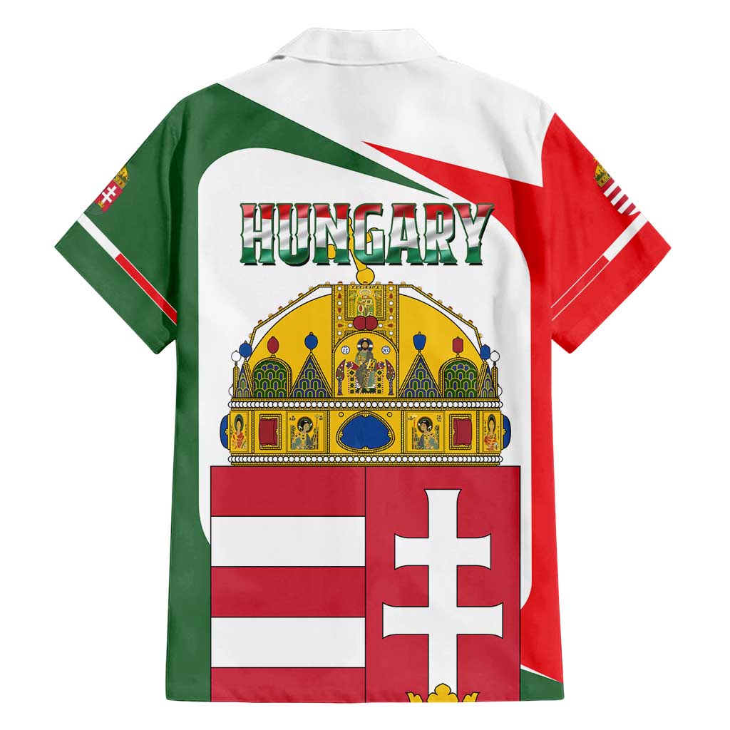 Hungary Family Matching Puletasi and Hawaiian Shirt with Budapest Heart Illustration Design and Crown Emblem - Wonder Print Shop